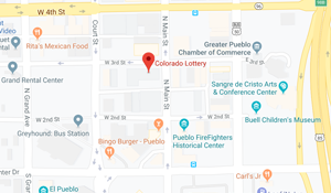 Screenshot of the Colorado Lottery Headquarters location