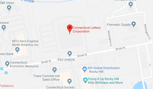 Screenshot of the Connecticut Lottery Headquarters location