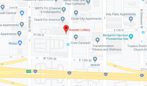 Screenshot of the Hoosier Lottery Headquarters & Prize Payment Center location
