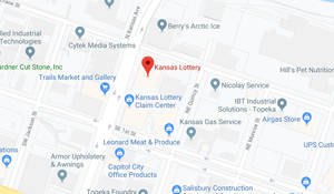 Screenshot of the Kansas Lottery Headquarters location