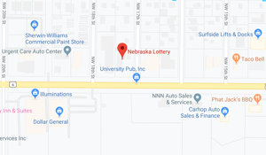 Screenshot of the Nebraska Lottery Headquarters location