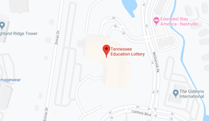 Screenshot of the Tennessee Lottery Headquarters location